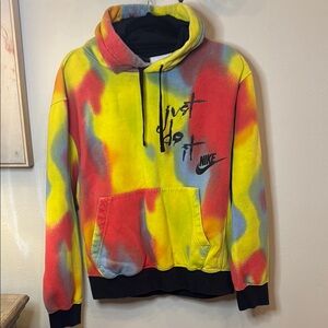 Nike Action Speaks Louder Than Anything Colorful Tie-Dye Hoodie - small‎